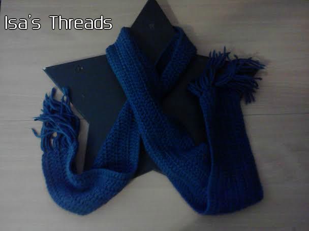Blue handmade scarf